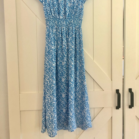 Sienna Sky Faux Wrap Dress in Blue - Picture 6 of 6